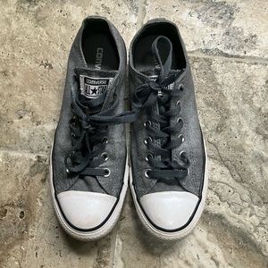 Unisex low top Converse gray denim size 9